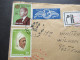 Marokko 1984 Einschreiben Luftpost R-Zettel Rabat RP Mit Rotem Stempel Ra1 G.O. Nach Preetz Gesendet - Morocco (1956-...)