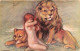 Illustrateur Illustration Zandrino Femme Avec Des Lions - Zandrino