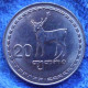 GEORGIA - 20 Thetri 1993 "red Deer" KM# 80 Independent Republic - Edelweiss Coins - Georgië