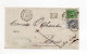 !!! CACHET BELGIQUE, AMB CALAIS SUR LETTRE DE BRUXELLES POUR PARIS DE 1874, NOMBREUX TRANSITS AU DOS - Bahnpoststempel