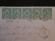 BU8  ILE DE LA REUNION  BELLE LETTRE RARE 1 DEC. 1898  FRANCE +BANDE DE 5 TP 5C +AFF. INTERESSANT++ - Cartas & Documentos