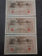 LOT 3 BILLETS N° SUIVIS 1000 MARK A 21 04 1910 BERLIN SERIE T REICHSBANKNOTE ALLEMAGNE - 1.000 Mark