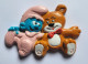 Magnet Bébé SCHTROUMPF Et Son Nounours Peyo 1993 - Personnages