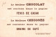 CHROMO CHOCOLAT INIMITABLE DUROYON & RAMETTE CAMBRAI CHANTEUR NEGRE - Duroyon & Ramette