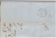 1858 - ENTREE SARDAIGNE Par DRAGUIGNAN VAR ! LETTRE PORT-PAYE (CACHETS PD + STAMP.FRANCHI) De GENOVA => MARSEILLE - Entry Postmarks