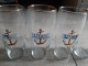 Lot 6 Verres Anciens Bière Ancre Alsace - Glasses