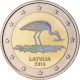 Lettonie, 2 Euro, Cigogne, 2015, Colorisé, SUP, Bimétallique - Lettonia