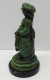 Delcampe - -JOLIE STATUETTE BRONZE A PATINE VERTE PETITE FILLE AUX OEUFS Dans Son Tablier  E - Bronzi