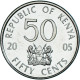 Monnaie, Kenya, 50 Cents, 2005, SPL, Nickel Plaqué Acier, KM:41 - Kenya