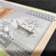 China Banknote Collection ，Hong Kong 500 Million Bond Sailboat Blue Lion Mountain Commemorative Coupon，UNC - Chine