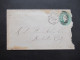 USA 1883 GA Umschlag 3 Cents Mit Prägung Gilman Son & Co. New York Nach Dakota City Rücks. 2 Stempel - Briefe U. Dokumente