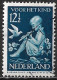 Afwijking Witte Vlek Boven De Kop Van De Duif In 1938 Kinderzegels 12½ + 3½ Ct Blauw NVPH 317 - Variétés Et Curiosités