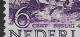 Afwijking Grote Paarse Veeg Door 6 Cent In 1950 Zomerzegels 6 + 4 Ct  NVPH 553 - Variétés Et Curiosités