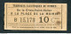 Ticket Billet Tramway Début XXe "Tramways Electriques De Rennes / Croix St Hélier - Pl. De La Mairie / 10 Cmes" - Europe