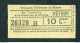 Ticket Billet Tramway Début XXe "Tramways Electriques De Rennes / Terminus - Pl. De La Mairie / 10 Cmes" - Europa