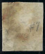 GRANDE BRETAGNE Ca.1840: Le "Penny Black" Y&T 1 Pl. 10 Lettres KJ Obl. Croix De Malte Rouge, Forte Cote - Gebraucht