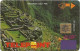 Peru - Telepoint - Machu Picchu [Reverse Aló-USA (Puzzle 4/4)], Purple Overpr. Sticker 45+5 Sol, Used - Peru