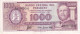 BILLETE DE PARAGUAY DE 1000 GUARANIES DEL AÑO 1952 (BANK NOTE) - Paraguay