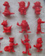 Lot De 20 Figurines Phildar Warner Bross Série Complète Monochrome Rouge (1b) - Autres & Non Classés