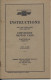 VIEUX PAPIERS PLANCHES & PLANS TECHNIQUES INSTRUCTIONS OF CHEVROLET MOTOR CARS   1928. - Otros Planes