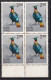 India MNH 1975, Block Of 4, 2.00 Birds, Bird, Monal Pheasant, Cond., Marginal Stains - Blokken & Velletjes