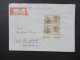 Berlin Freimarken Deutsche Bauwerke Mi.Nr.242 Zusamendrucke Aus MHB / ZD K4 (Kehrdruck) 4 Belege Einschreiben Bamberg - Storia Postale