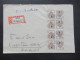 Delcampe - Berlin Freimarken Deutsche Bauwerke Mi.Nr.242 Zusamendrucke Aus MHB / ZD K4 (Kehrdruck) 4 Belege Einschreiben Bamberg - Storia Postale