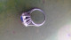 B2/  BAGUE ARGENT AVEC PIERRE POINCON CRABE - Anillos