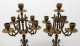 Delcampe - - BELLE PAIRE De BOUGEOIRS CANDELABRES 5 FEUX NAPOLEON III BRONZE MARBRE NOIR   E - Chandeliers, Candelabras & Candleholders