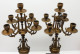 Delcampe - - BELLE PAIRE De BOUGEOIRS CANDELABRES 5 FEUX NAPOLEON III BRONZE MARBRE NOIR   E - Candeleros, Candelabros Y Palmatorias