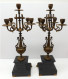 Delcampe - - BELLE PAIRE De BOUGEOIRS CANDELABRES 5 FEUX NAPOLEON III BRONZE MARBRE NOIR   E - Candelabri E Candelieri