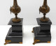 Delcampe - - BELLE PAIRE De BOUGEOIRS CANDELABRES 5 FEUX NAPOLEON III BRONZE MARBRE NOIR   E - Chandeliers, Candelabras & Candleholders