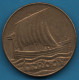 ESTONIA 1 KROON 1934 KM# 16 EESTI VABARIIK Bateau Viking - Estonia