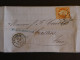 BU11  FRANCE  BELLE LETTRE RR 1855 TOULOUSE A CASTRES + NAP. N° 16  40C  + AFF. INTERESSANT+ - 1853-1860 Napoleon III