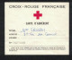 Carte Adhérent Croix Rouge 1971 - Red Cross