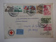 \+\ RED CROSS ISLAND  BELLE LETTRE RR  SURCHARGES 1959 CROIX ROUGE .A REIMS RED.  CERIZIERES FRANCE +++ - Briefe U. Dokumente