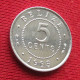 Belize 5 Cents 1993 KM# 34a Lt 958 *V2T Beliz Belice - Belize