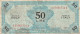 BANCONOTA - ALLIED MILITARY CURRENCY BANCONOTA 50£ BILINGUE  1943 (come Da Scansione) - Occupazione Alleata Seconda Guerra Mondiale