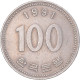 Monnaie, Corée, 100 Won, 1991 - Korea, South
