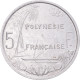 Monnaie, Polynésie Française, 5 Francs, 1965 - Frans-Polynesië