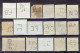 30P - 2 - Set Perforés Belgique - Tous Différents - All Différent - Perforated - Geperforeed - Non Classés