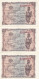 CRBS0765 TRIO CORRELATIVO BILLETES ESPAÑA 1 PESETA 1945 SIN CIRCULAR - 1-2 Peseten