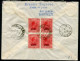 YUGOSLAVIA 1928 Registered Cover Franked With 1d Cancelled Surcharge X 6 (4 On Back).  Michel 212 - Cartas & Documentos