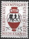 Plaatfout Bruin Puntje Onder De 1e D Van NeDerland (zegel 1) In 1956 Olympische Spelen Melbourne 7 + 5 Ct NVPH 678 PM - Errors & Oddities