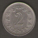 MALTA 2 CENTS 1977 - Malte