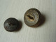 2 Boutons Artillerie Française 1914-1918. WW1 Laiton Et Fer 20 Et 16.5 Mm - Boutons