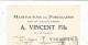 Mandat, Manufacture De Porcelaine, A. VINCENT FILS, VIERZON, 1926, Frais Fr 1.75 E - Bills Of Exchange