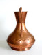 Delcampe - VILLEDIEU JOLI ANCIEN GRANDE JARRE CRUCHE VASE POT A ANSE En CUIVRE MARTELÉ 33cm / ART DECORATIF / DE LA TABLE (0507.17) - Rame