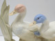 -SUJET DECORATIF 2 CANARDS/OIES PORCELAINE Signée REX VALENCIA HAND MADE SPAIN  E - Other & Unclassified