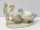 Delcampe - -SUJET DECORATIF 2 CANARDS/OIES PORCELAINE Signée REX VALENCIA HAND MADE SPAIN  E - Sonstige & Ohne Zuordnung